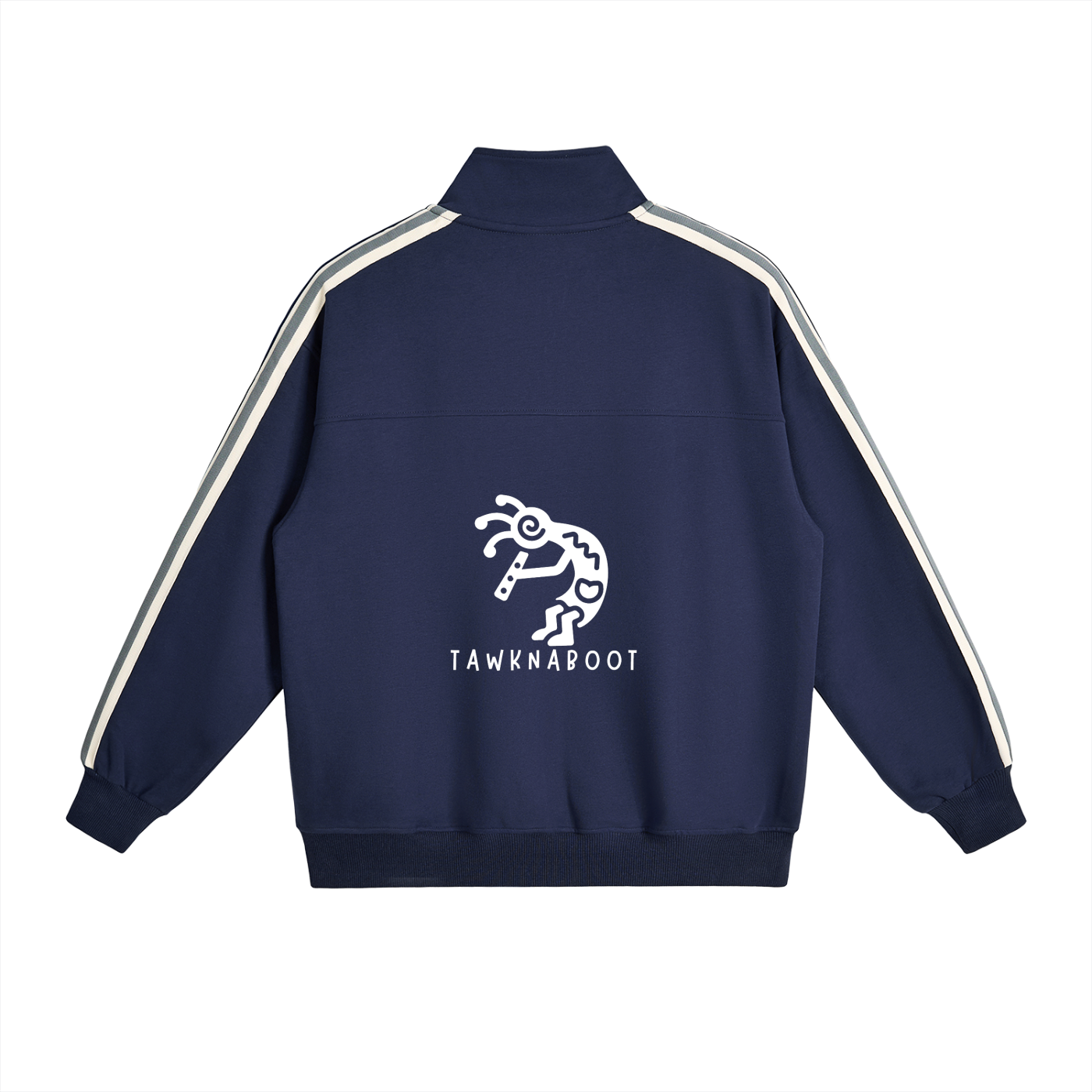 Contrast Side-Stripe Stand Collar  Jacket