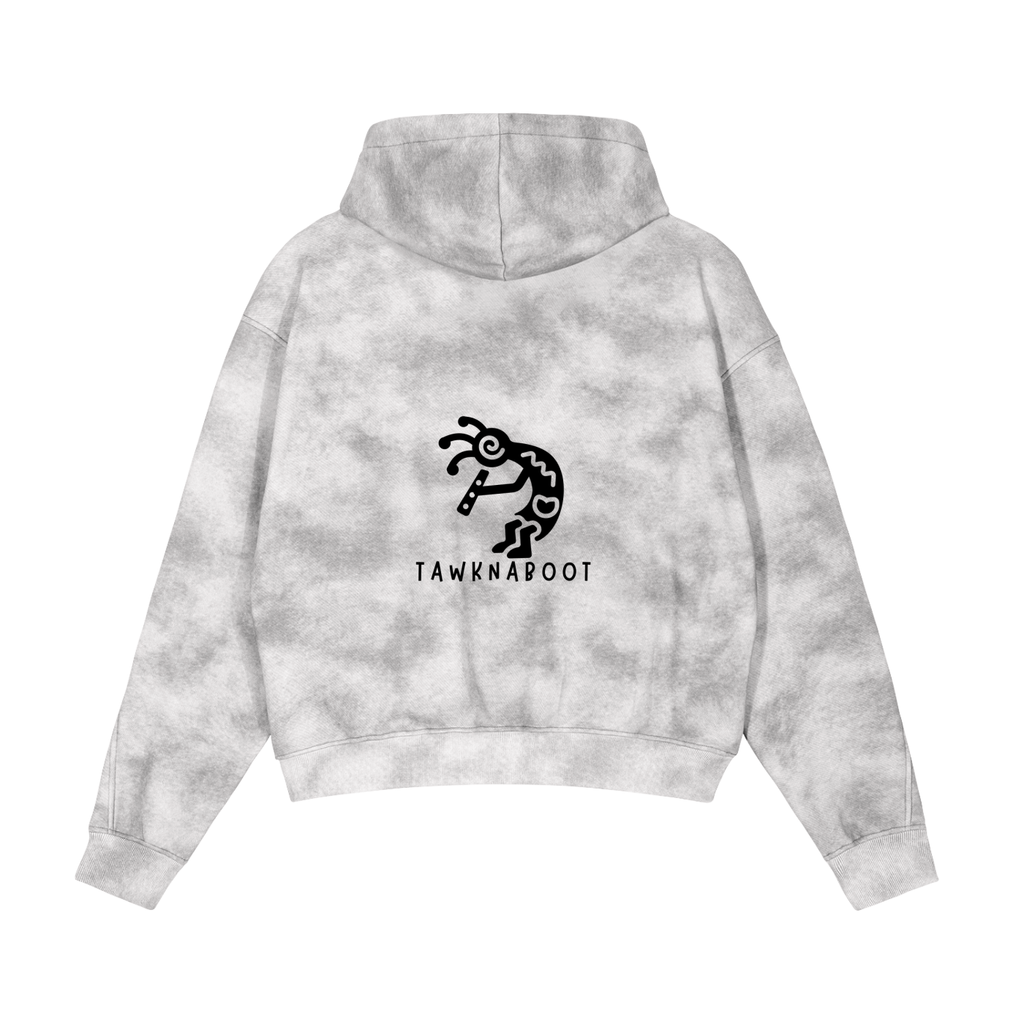 Dirty Washed Zip-Up Fleece Hoodie