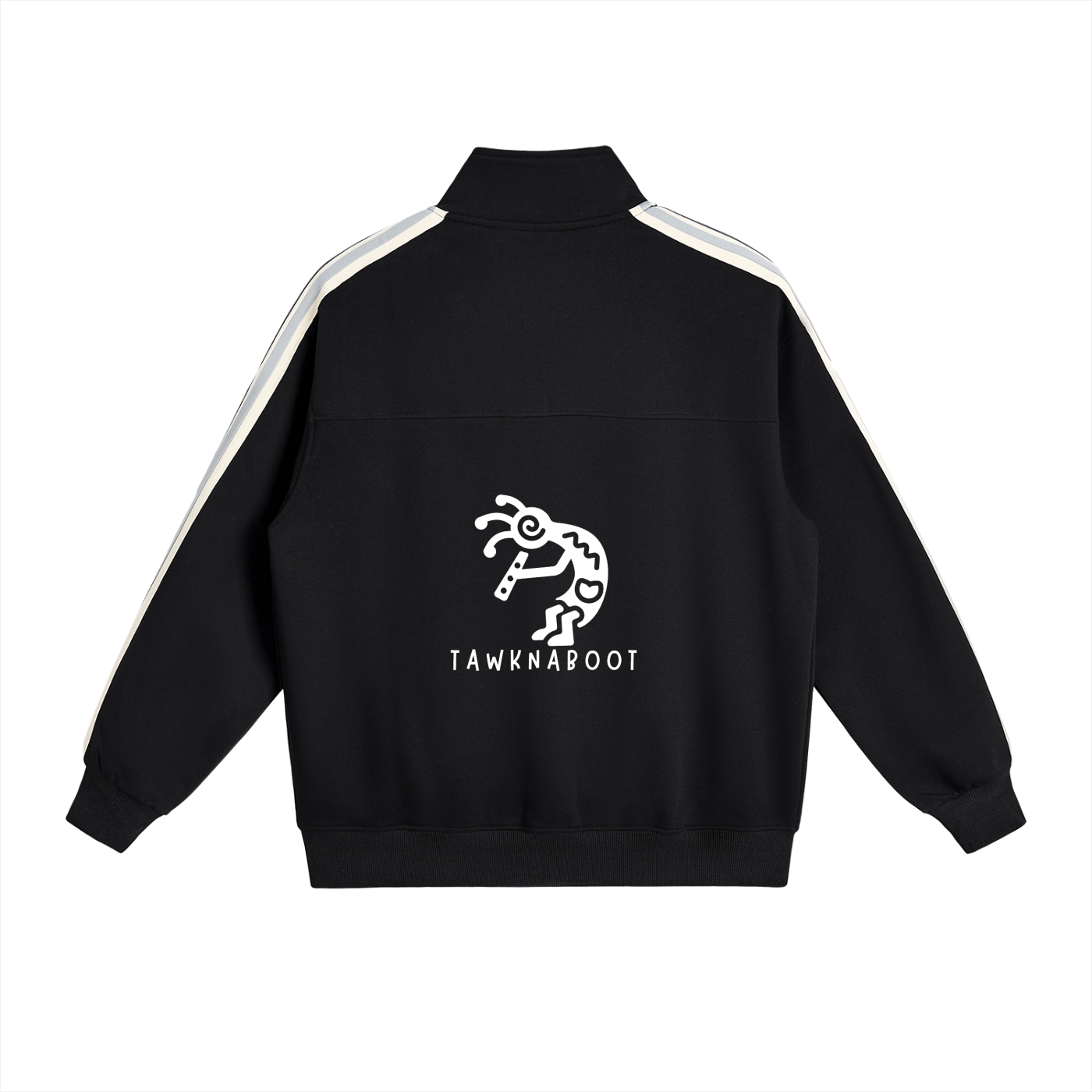 Contrast Side-Stripe Stand Collar  Jacket