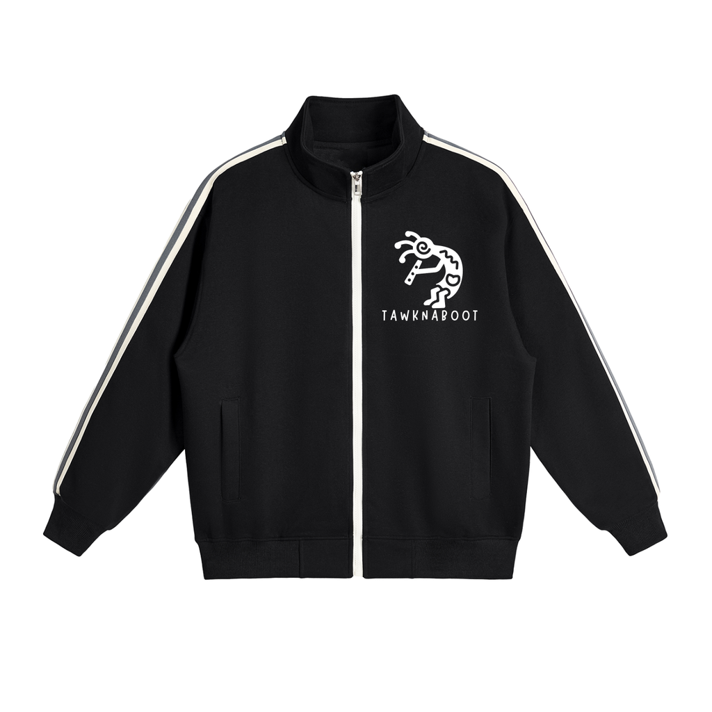 Contrast Side-Stripe Stand Collar  Jacket