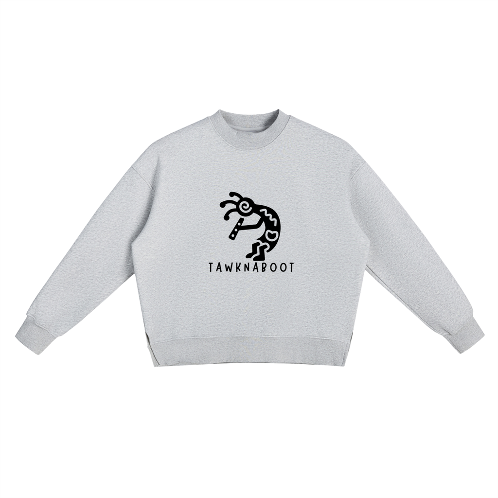 Fleece Side Slit Crewneck Sweatshirt