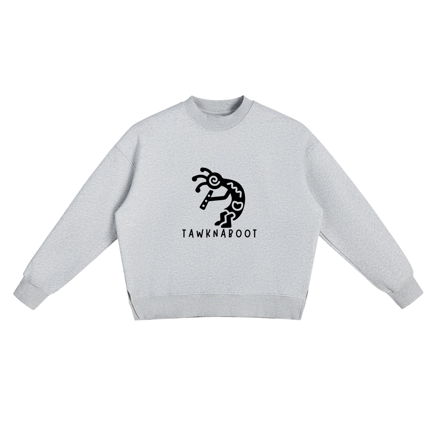 Fleece Side Slit Crewneck Sweatshirt