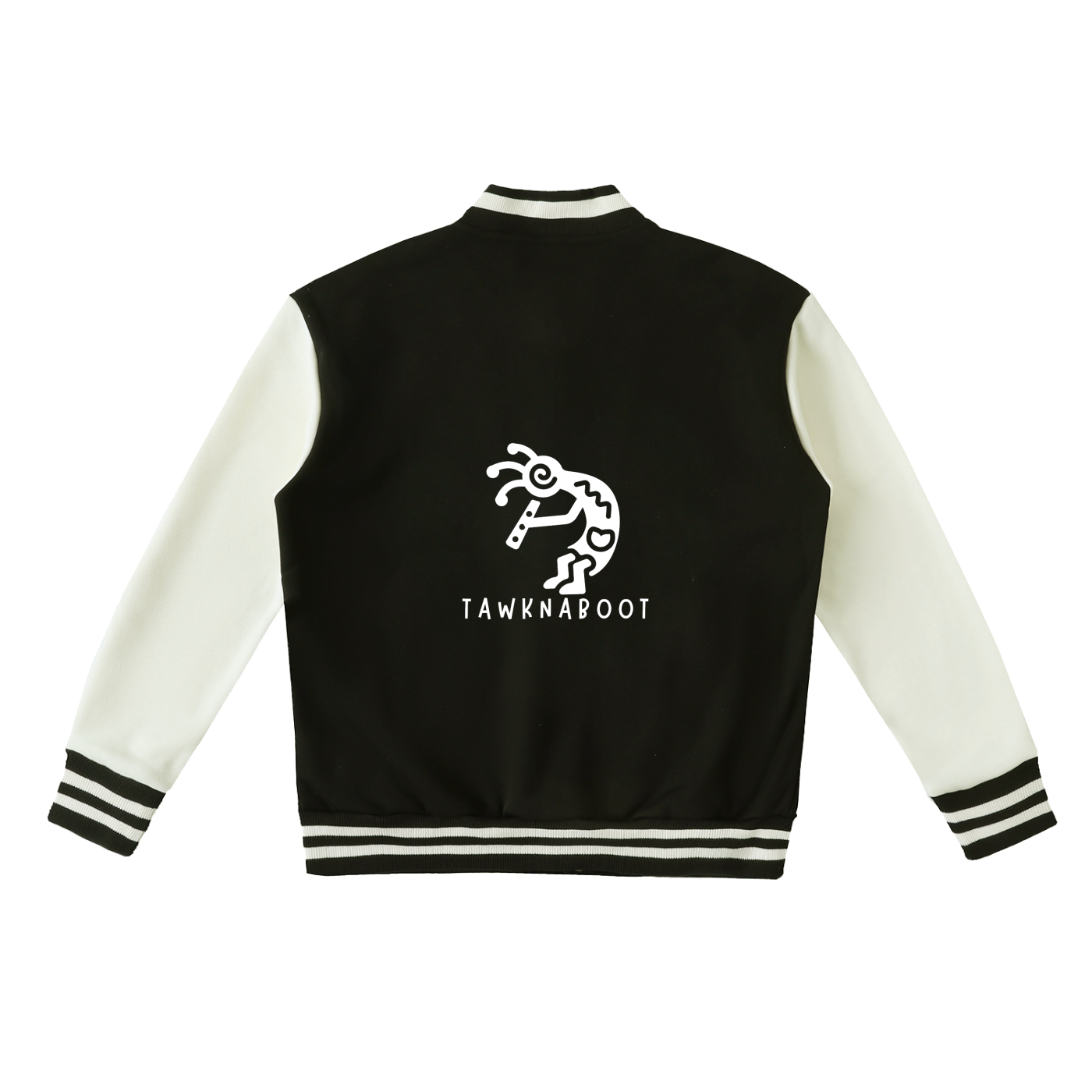 Two-Tone Fleeced Varsity Jacket