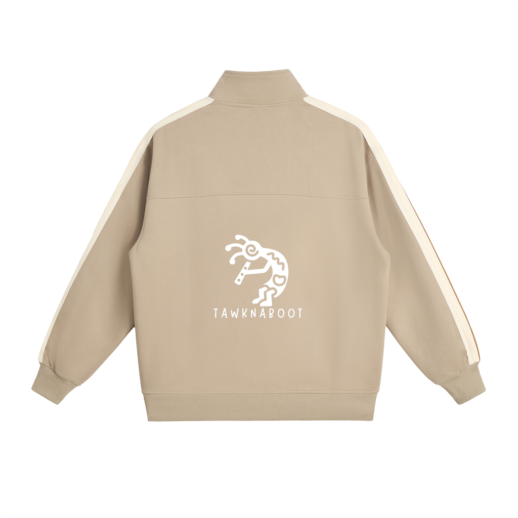 Contrast Side-Stripe Stand Collar  Jacket