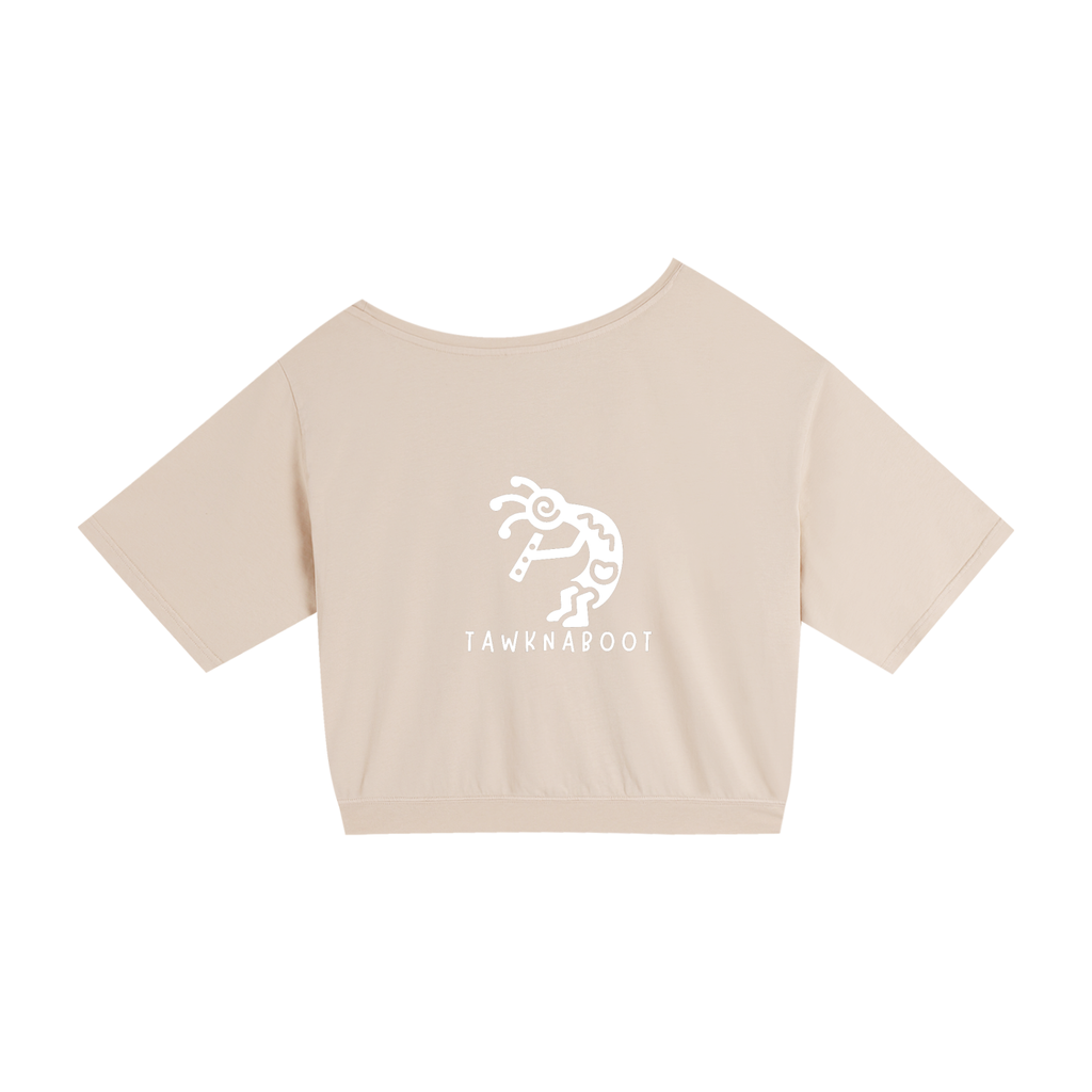 Asymmetric Shoulder Oversized Cotton T-Shirt