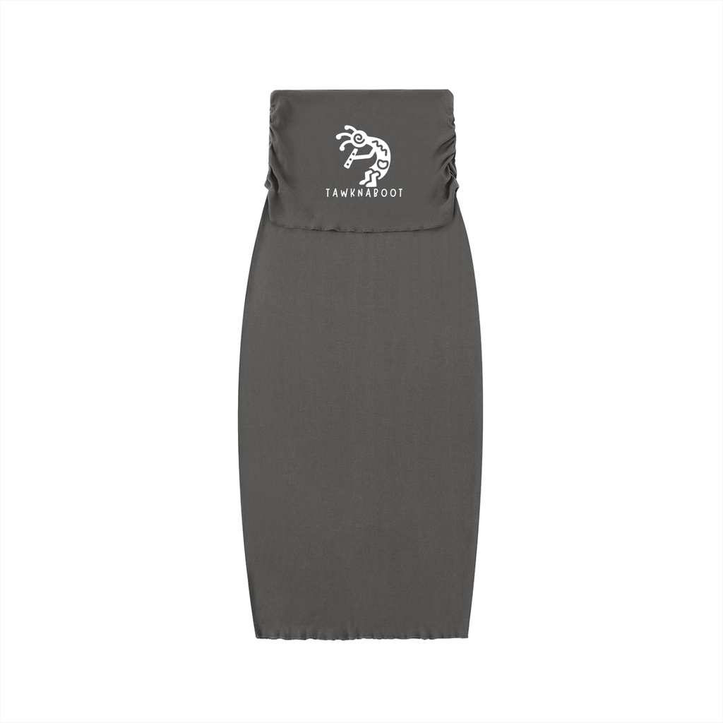 Dyed Washed Straight Hip-Hugging Slim Maxi Skirt