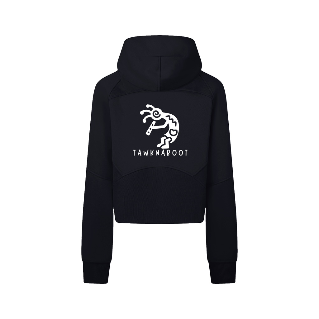 Cropped Zip-Through Hoodie