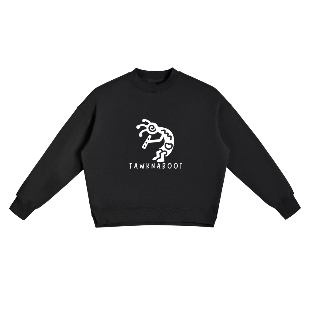 Fleece Side Slit Crewneck Sweatshirt