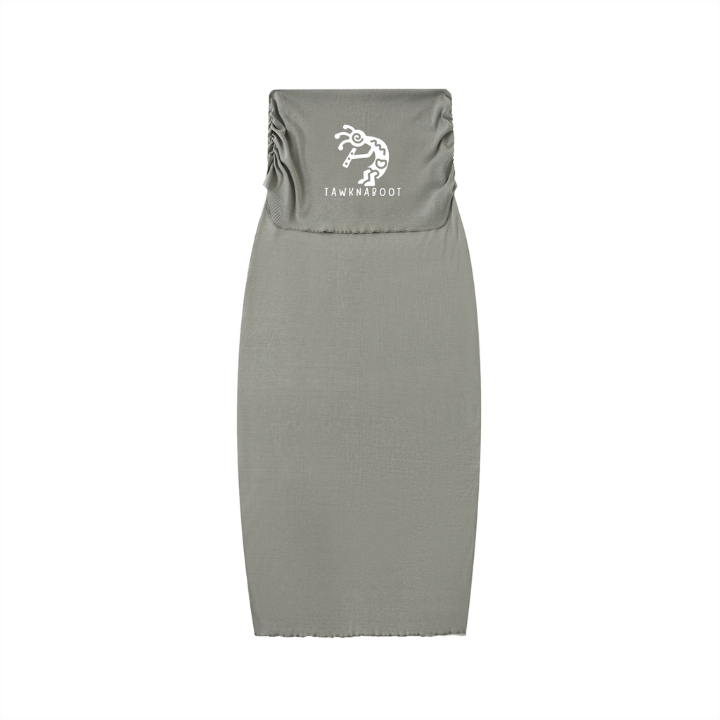 Dyed Washed Straight Hip-Hugging Slim Maxi Skirt