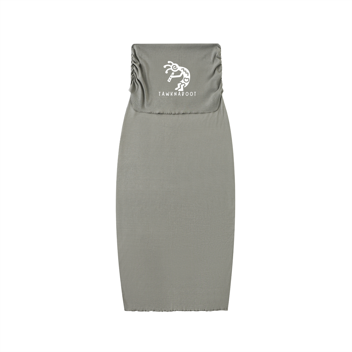 Dyed Washed Straight Hip-Hugging Slim Maxi Skirt