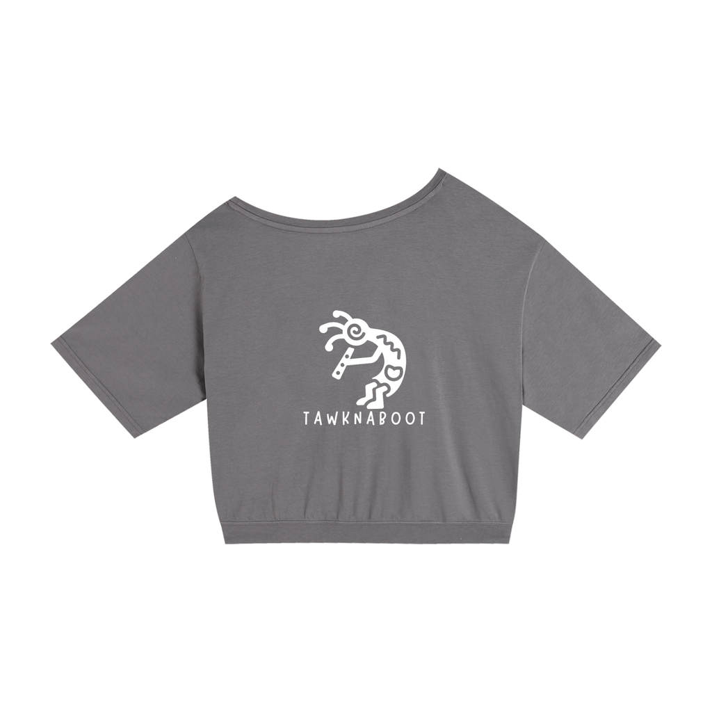 Asymmetric Shoulder Oversized Cotton T-Shirt