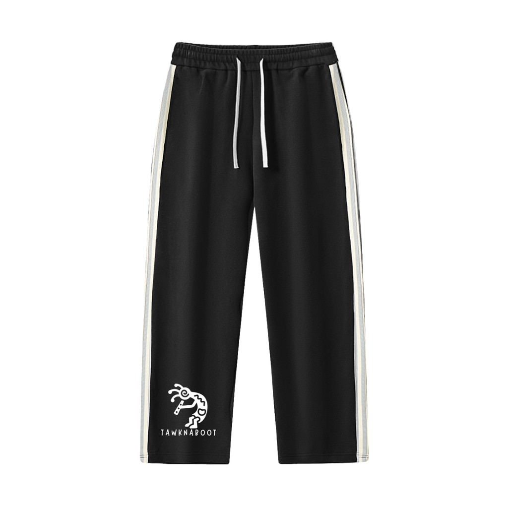 Contrast Side-Stripe Straight-Leg  Pants
