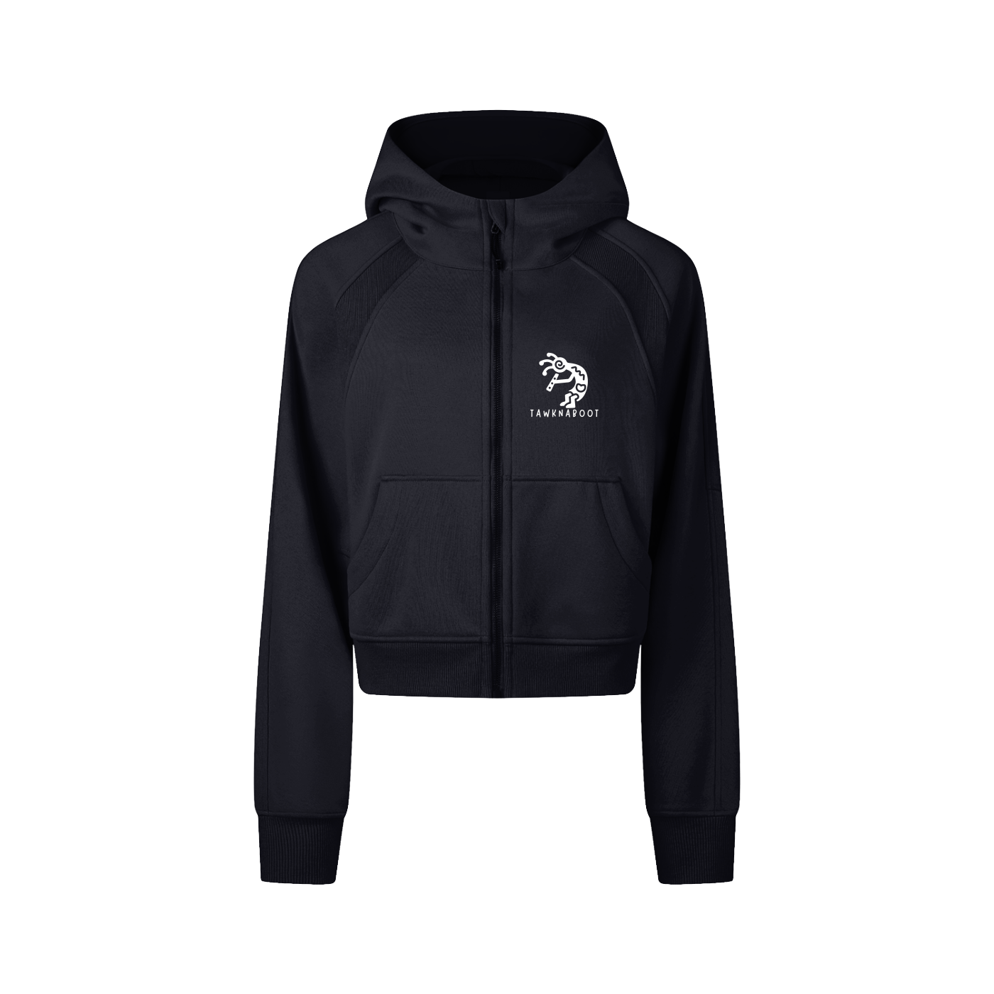 Cropped Zip-Through Hoodie