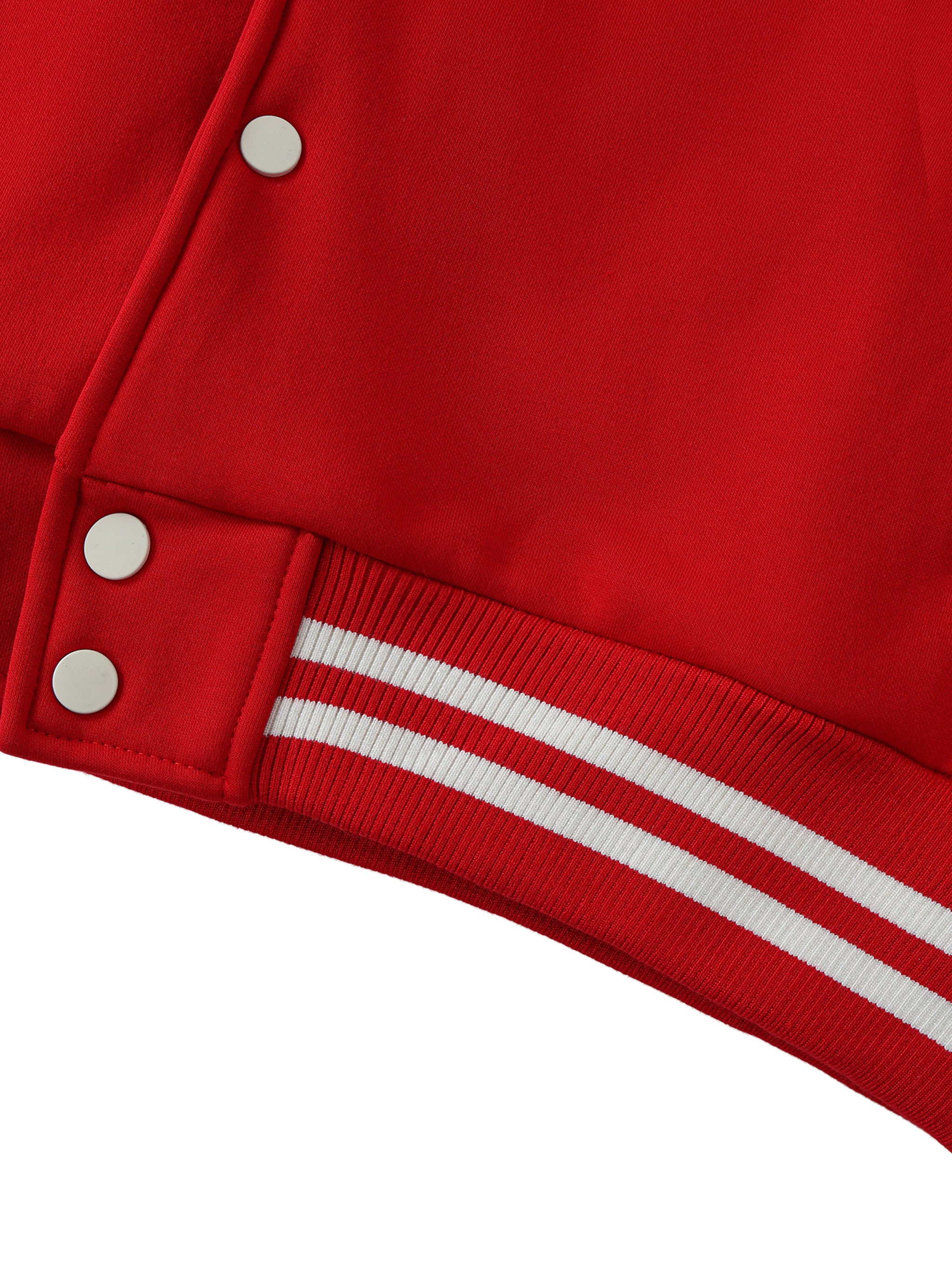 Two-Tone Fleeced Varsity Jacket